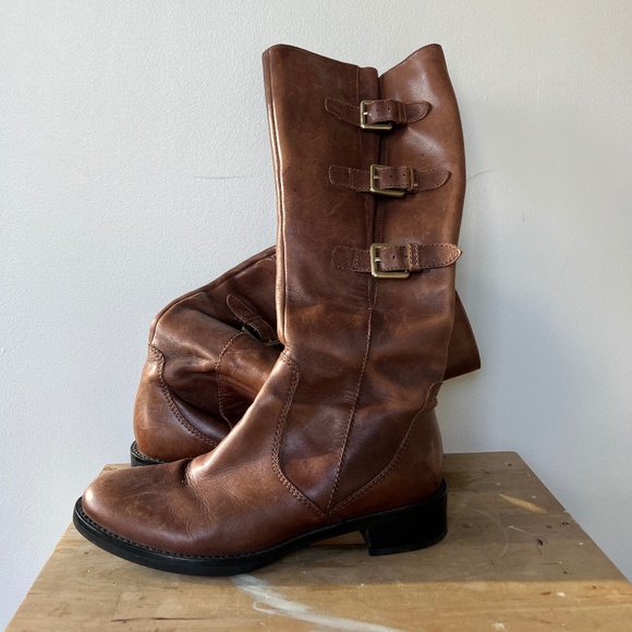 | SOLD | Women's Ecco Brown Leather Boots - Picture 1 of 5